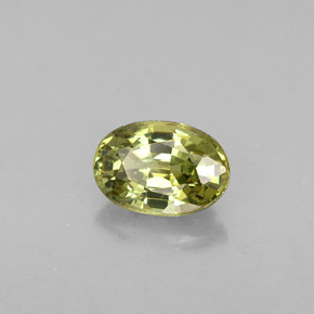 Granate demantoide verde natural de 0,63 ct, corte óvalo, VVS-VS