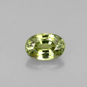 Granate demantoide verde natural de 0,67 ct, corte óvalo, VVS-VS