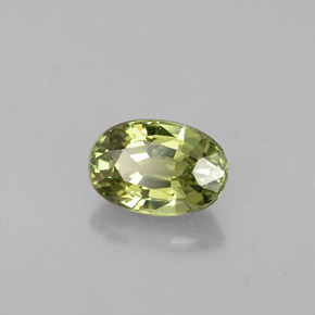 Granate demantoide verde natural de 0,67 ct, corte óvalo, VVS-VS