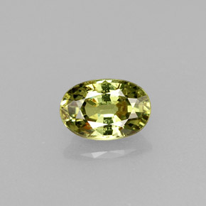 Granate demantoide verde natural de 0,68 ct, corte óvalo, VS