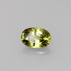 Granate demantoide verde natural de 0,68 ct, corte óvalo, VS