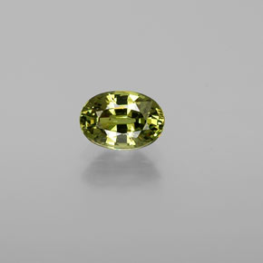 Granate demantoide verde natural de 0,72 ct, corte óvalo, VVS-VS