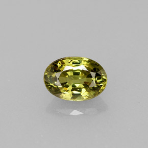 Granate demantoide verde natural de 0,65 ct, corte óvalo, VVS-VS