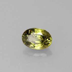 Granate demantoide verde natural de 0,65 ct, corte óvalo, VVS-VS
