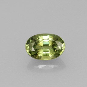 Granate demantoide verde natural de 0,71 ct, corte óvalo, VVS-VS