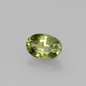 Granate demantoide verde natural de 0,71 ct, corte óvalo, VVS-VS