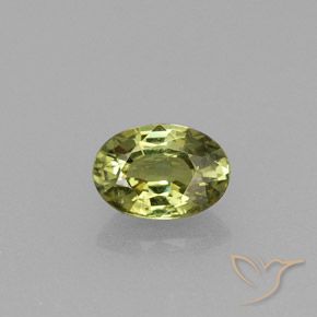 Granate demantoide verde natural de 0,61 ct, corte óvalo, VVS-VS