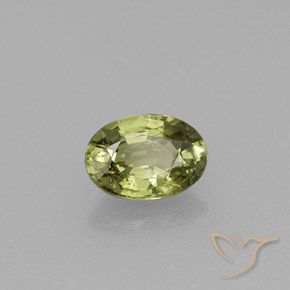 Granate demantoide verde natural de 0,61 ct, corte óvalo, VVS-VS