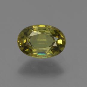 Granate demantoide verde natural de 0,63 ct, corte óvalo, VS