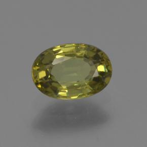 Granate demantoide verde natural de 0,63 ct, corte óvalo, VS