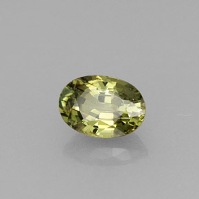 Granate demantoide verde natural de 0,67 ct, corte óvalo, VVS-VS