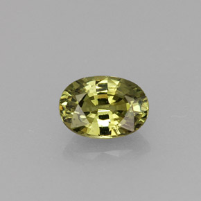 Granate demantoide verde natural de 0,70 ct, corte óvalo, VVS-VS
