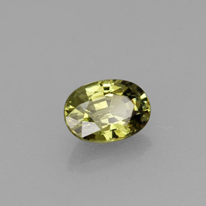 Granate demantoide verde natural de 0,70 ct, corte óvalo, VVS-VS
