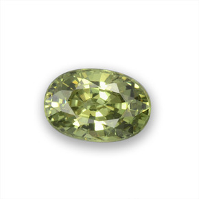 Granate demantoide verde natural de 0,64 ct, corte óvalo, VVS-VS