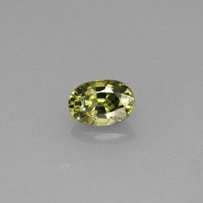 Granate demantoide verde natural de 0,66 ct, corte óvalo, VVS-VS