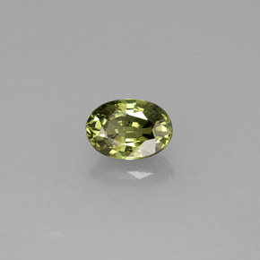 Granate demantoide verde natural de 0,74 ct, corte óvalo, VVS-VS