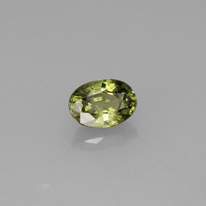 Granate demantoide verde natural de 0,74 ct, corte óvalo, VVS-VS