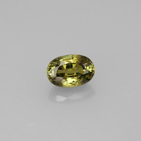 Granate demantoide amarillo natural de 0,77 ct, corte óvalo, VVS-VS