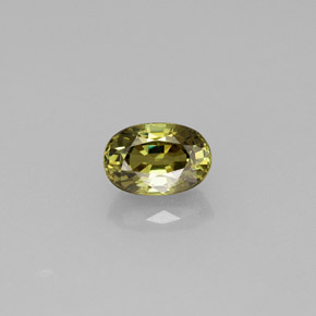Granate demantoide amarillo natural de 0,77 ct, corte óvalo, VVS-VS