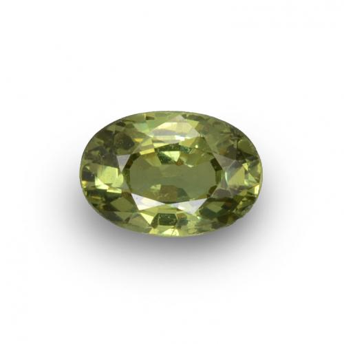 Granate demantoide verde natural de 0,65 ct, corte óvalo, VVS-VS