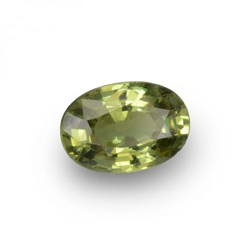 Granate demantoide verde natural de 0,65 ct, corte óvalo, VVS-VS