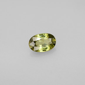Granate demantoide verde natural de 0,59 ct, corte óvalo, VVS-VS