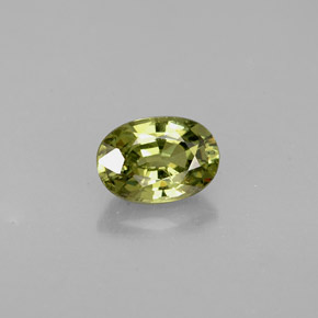 Granate demantoide verde natural de 0,66 ct, corte óvalo, VVS-VS