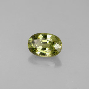 Granate demantoide verde natural de 0,66 ct, corte óvalo, VVS-VS