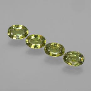 Gemas de granate demantoide verde natural de 2,22 ct, corte óvalo, VVS-VS