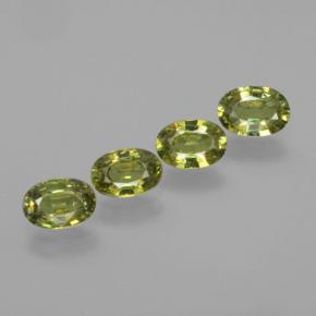 Gemas de granate demantoide verde natural de 2,22 ct, corte óvalo, VVS-VS