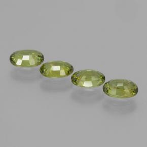 Gemas de granate demantoide verde natural de 2,22 ct, corte óvalo, VVS-VS