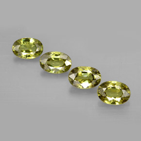 Gemas de granate demantoide verde natural de 2,45 ct, corte óvalo, VVS-VS
