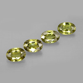 Gemas de granate demantoide verde natural de 2,45 ct, corte óvalo, VVS-VS