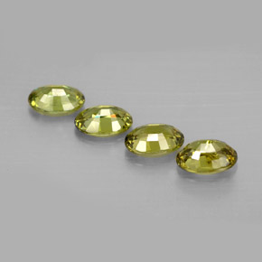 Gemas de granate demantoide verde natural de 2,45 ct, corte óvalo, VVS-VS