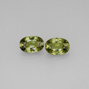 Gemas de granate demantoide verde natural de  ct, corte óvalo, VVS-VS