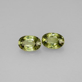 Gemas de granate demantoide verde natural de  ct, corte óvalo, VVS-VS