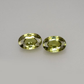 Gemas de granate demantoide verde natural de  ct, corte óvalo, VVS-VS