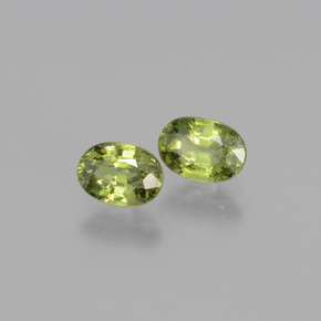 Gemas de Granate demantoide Verde amarillento natural de 1.28 ct, Ovalada, VVS-VS
