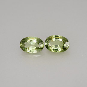 Gemas de granate demantoide verde natural de  ct, corte óvalo, VVS-VS