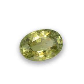 Granate demantoide verde natural de 0,53 ct, corte óvalo, VS