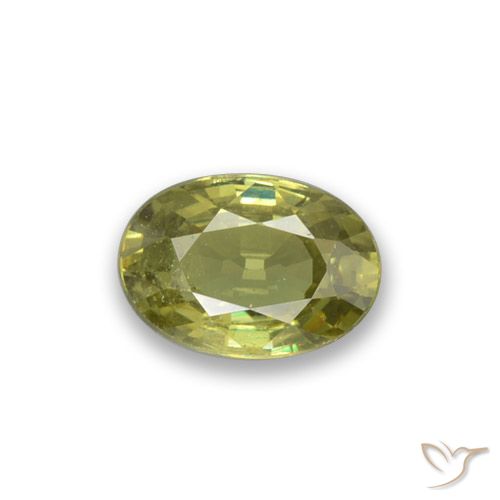 0.53ct Natural Verde terroso claro Granate demantoide, Ovalada, VS