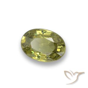 Granate demantoide Verde terroso claro natural de 0.53 ct, Ovalada, VS