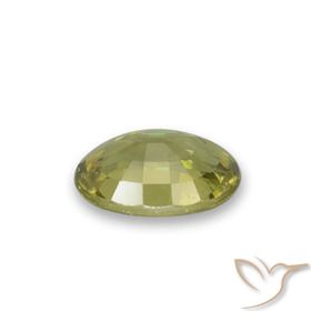 Granate demantoide Verde terroso claro natural de 0.53 ct, Ovalada, VS