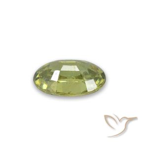 Granate demantoide Verde bosque cálido natural de 0.47 ct, Ovalada, VVS-VS