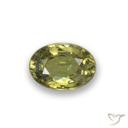 0.56ct Natural Amarillo medio Granate demantoide, Ovalada, VVS-VS