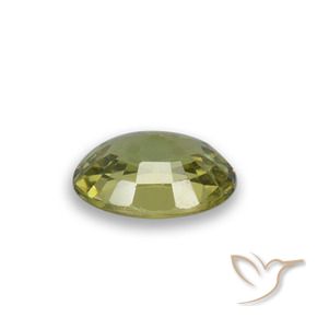 Granate demantoide Amarillo medio natural de 0.56 ct, Ovalada, VVS-VS