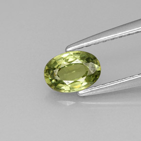 Granate demantoide verde natural de 0,53 ct, corte óvalo, VVS-VS