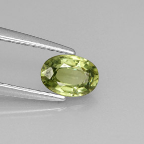 Granate demantoide verde natural de 0,53 ct, corte óvalo, VVS-VS