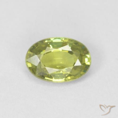 0.55ct Natural Verde terroso cálido Granate demantoide, Ovalada, VVS-VS