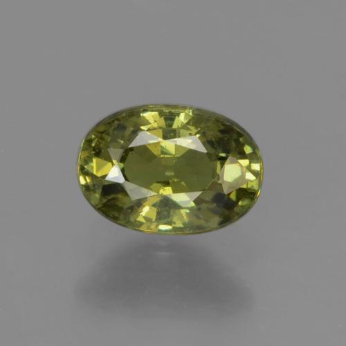 Granate demantoide Verde oscuro natural de 0.62 ct, Corte Óvalo, VS